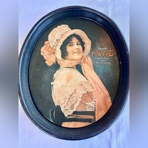 Vintage 1972 Coca-Cola ‘Betty Girl’ Antique Metal Serving Tray